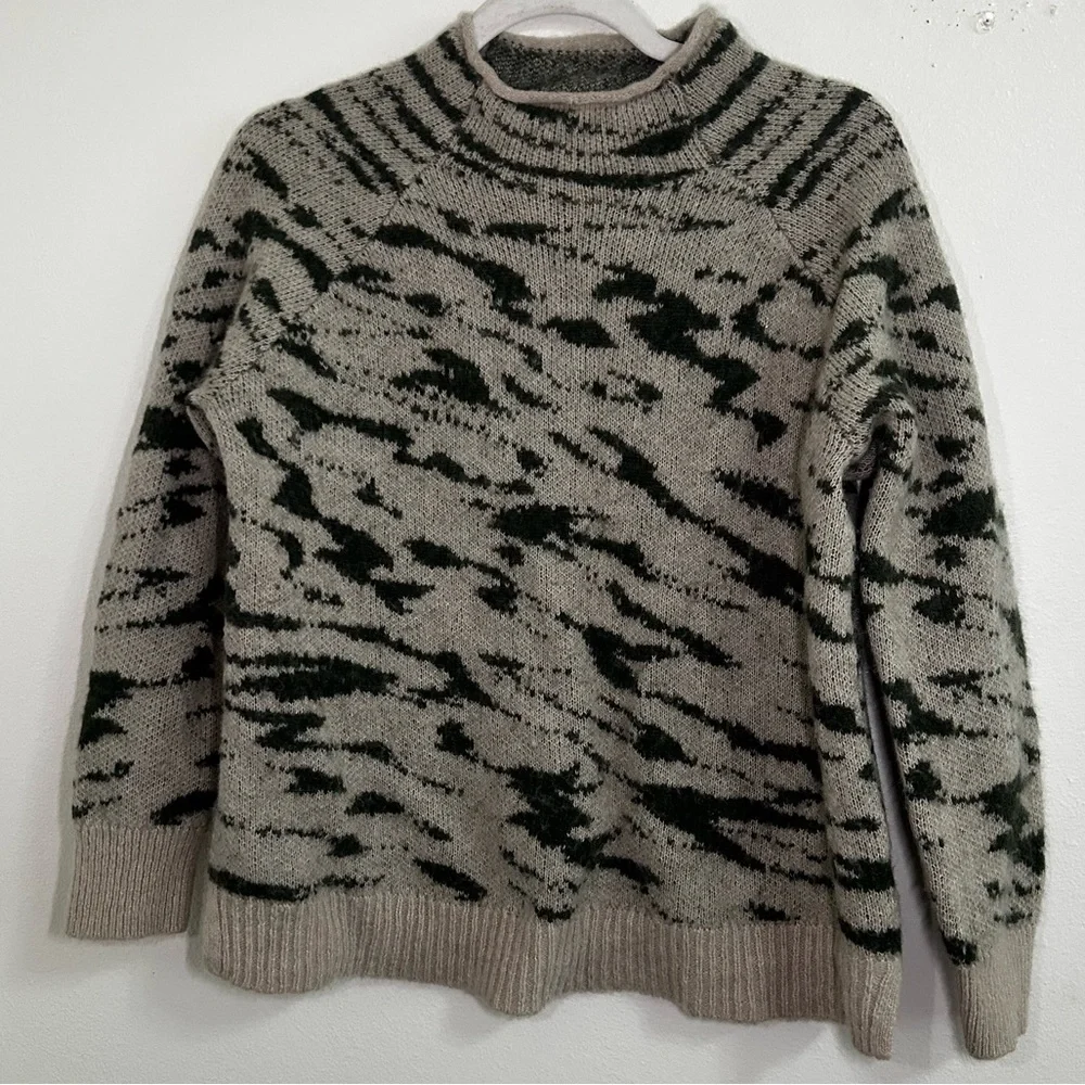 Madewell patterned mock neck sweater - Picture 3 of 5